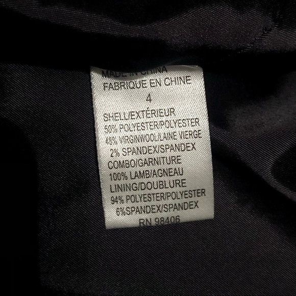 NWT THEORY Y2K Pleated Lamb Leather & Wool Twill Strapless Black Mini Dress 4 - Picture 6 of 6
